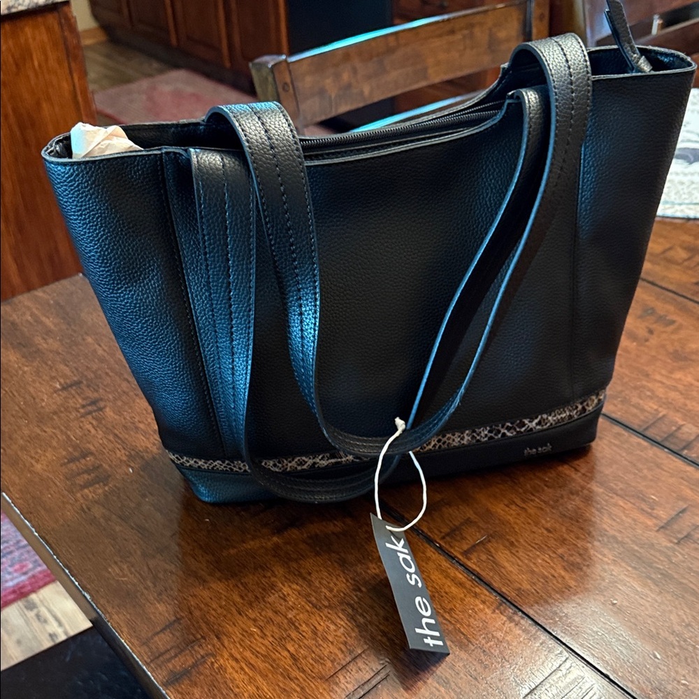 The Sak Black Textured Tote
